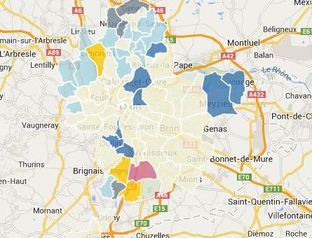 [Appli] Tous les résultats du premier tour des élections municipales dans le Grand Lyon