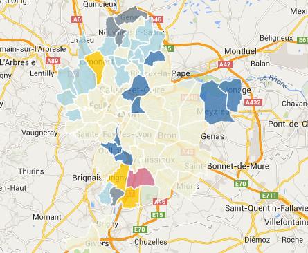 [Appli] Tous les résultats du premier tour des élections municipales dans le Grand Lyon