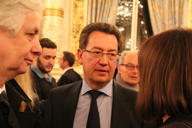 Philippe Cochet, réélu dès le premier tour à Caluire, se félicite en tant que président de l'UMP du Rhône de la vague bleue dans le Grand Lyon. Crédit : Pierre Maier.