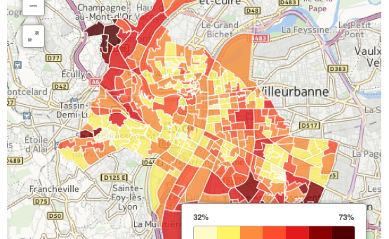 [CARTE 2014] L’abstention à Lyon, la grande adversaire des candidats