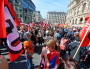 Le rassemblement contre l'austérité et le pacte de responsabilité se tenait place de la Bourse, aux Cordeliers. Crédits Richard Mouillaud pour Le Progrès