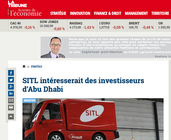 SITL intéresserait des investisseurs d'Abu Dabi