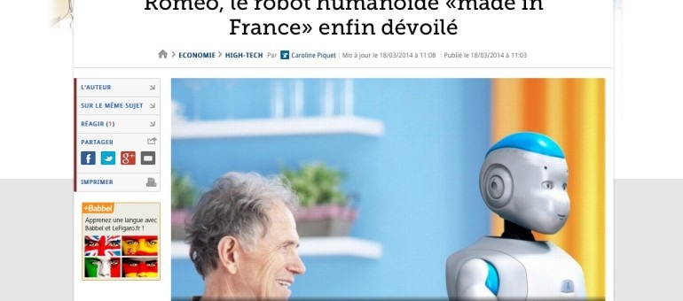 Roméo, le robot « made in France » dévoilé à Lyon