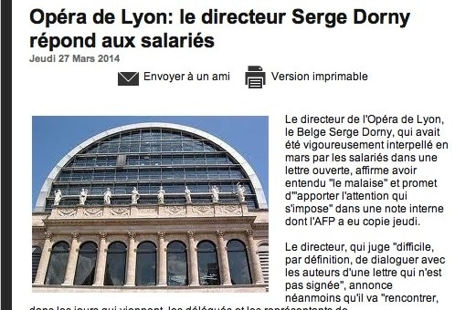 Crise à l’Opéra de Lyon : Serge Dorny répond aux salariés