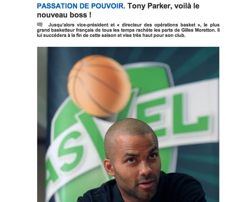 Les ambitions de Tony Parker, le nouveau patron de l’Asvel