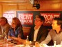 Les candidats Front de gauche pour la région Sud-Est autour de leur tête de liste Marie-Christine Vergiat. A Lyon le 29 avril 2014. DR