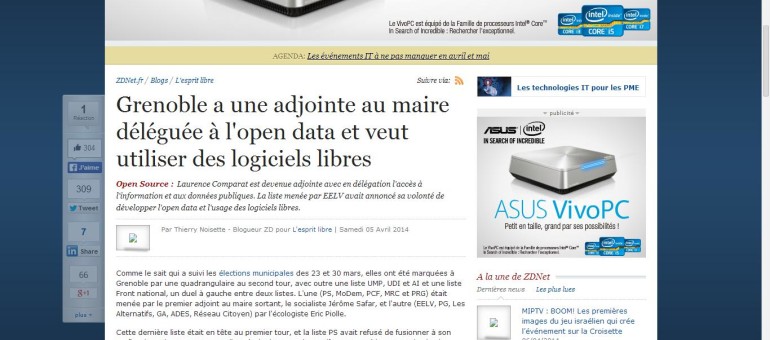 A Grenoble, le maire nomme une adjointe à l’open data et aux logiciels libres