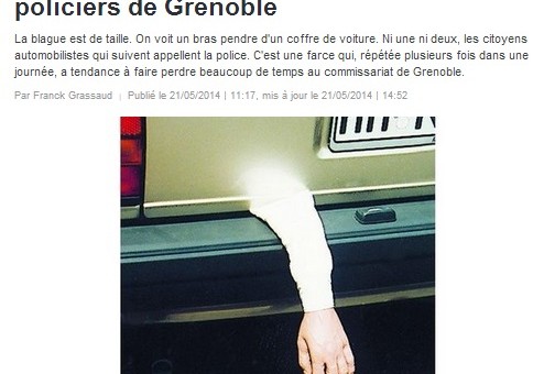 Les faux bras ne font pas rire les policiers de Grenoble