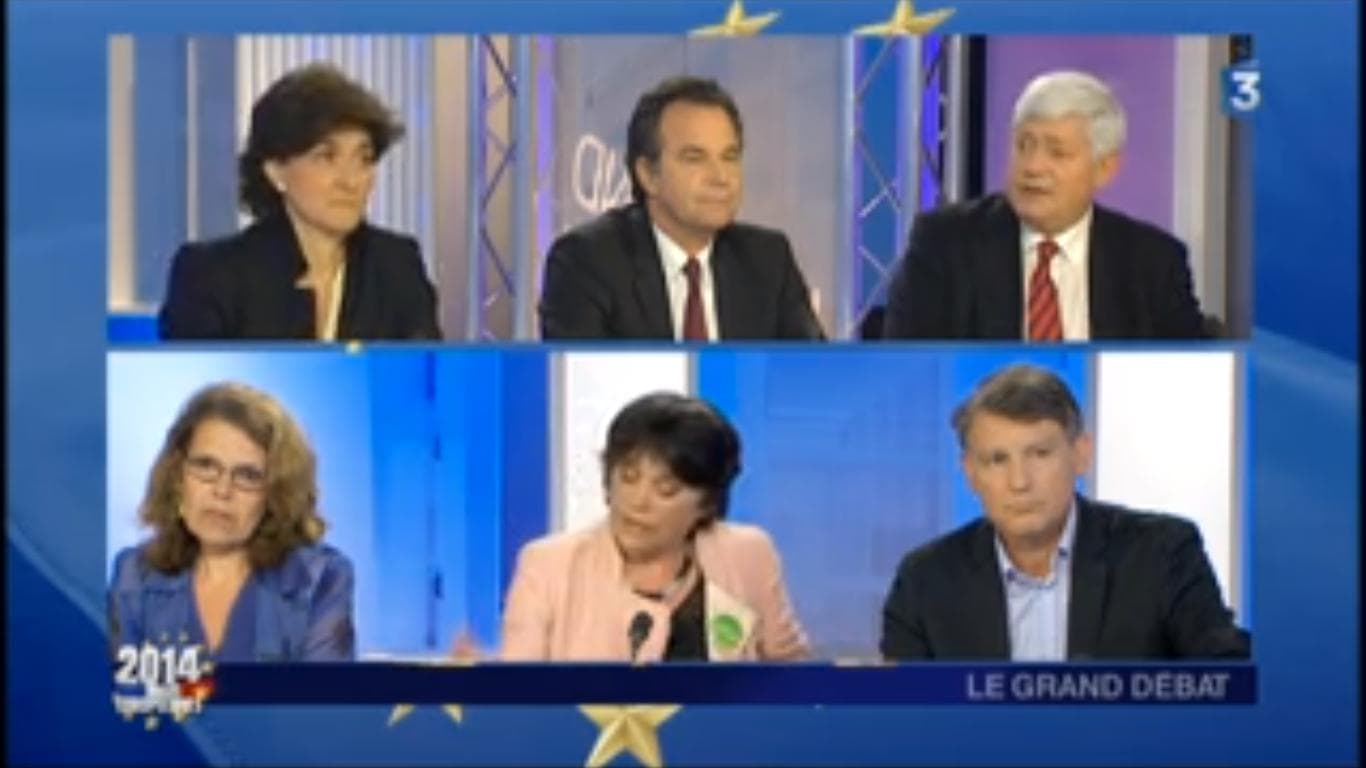 Débat élections européennes, candidats de la circo Sud-Est. Sur France 3 Rhône-Alpes.