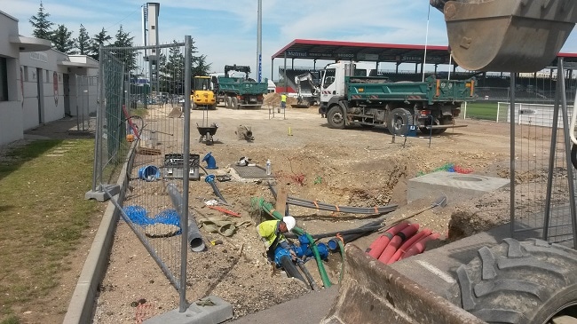 Le Matmut stadium du LOU rugby, en chantier. Juin 2014 © Grégory Macchi.