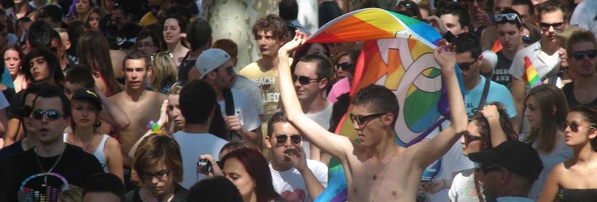 Marche des Fiertés LGBT à Lyon, juin 2012. Crédit : Hétéroclite.