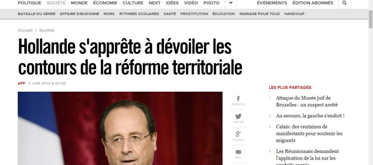 Réforme territoriale de François Hollande : on passe de 22 à 12 régions ?