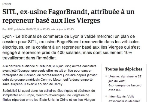 SITL (ex-FagorBrandt) : l’énigmatique repreneur Cenntro Motors est basé dans un paradis fiscal