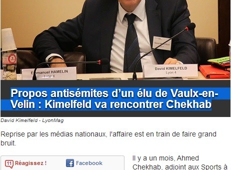 Propos antisémites d’un élu PS de Vaulx-en-Velin : Ahmed Chekhab dans l’oeil du cyclone