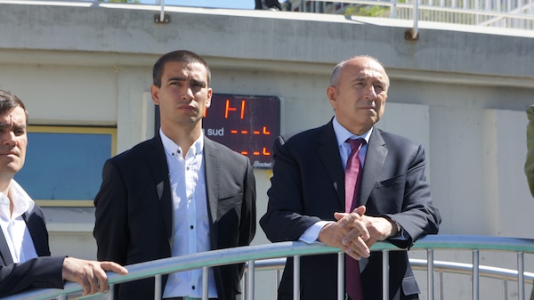 Yann Cucherat et Gérard Collomb.