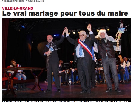 Un maire contre le « mariage pour tous » célèbre l’union de son fils… homosexuel