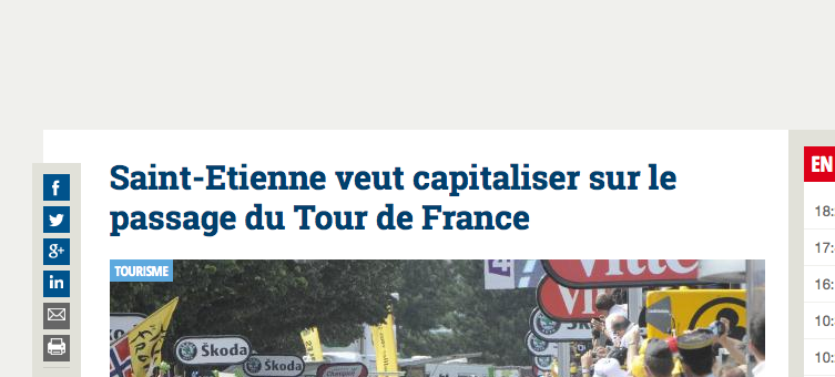 Saint-Etienne veut capitaliser sur le Tour de France