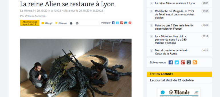 La reine Alien trône au Musée miniature et cinéma de Lyon