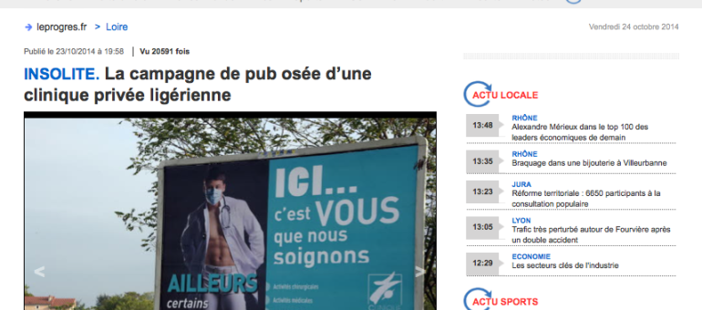 Infirmière et médecin sexy : la campagne décriée d’une clinique près de Saint-Etienne