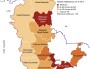 Carte de la densité de population par EPCI, qui montre que la majorité des habitants du Nouveau Rhône est localisée autour de l'agglo lyonnaise et le long de la Saône. Source : Insee.