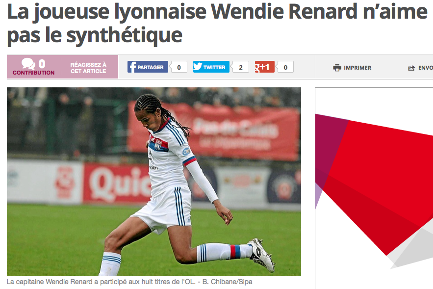 Wendie Renard, joueuse à l'OL. Vigie.