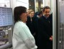 Nicolas Sarkozy en février 2012 dans l'entreprise Photowatt. Crédit : Rue89Lyon.