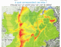 Carte de l' »épisode de pollution » du 23 décembre 2014. Capture d’écran d’Air Rhône-Alpes