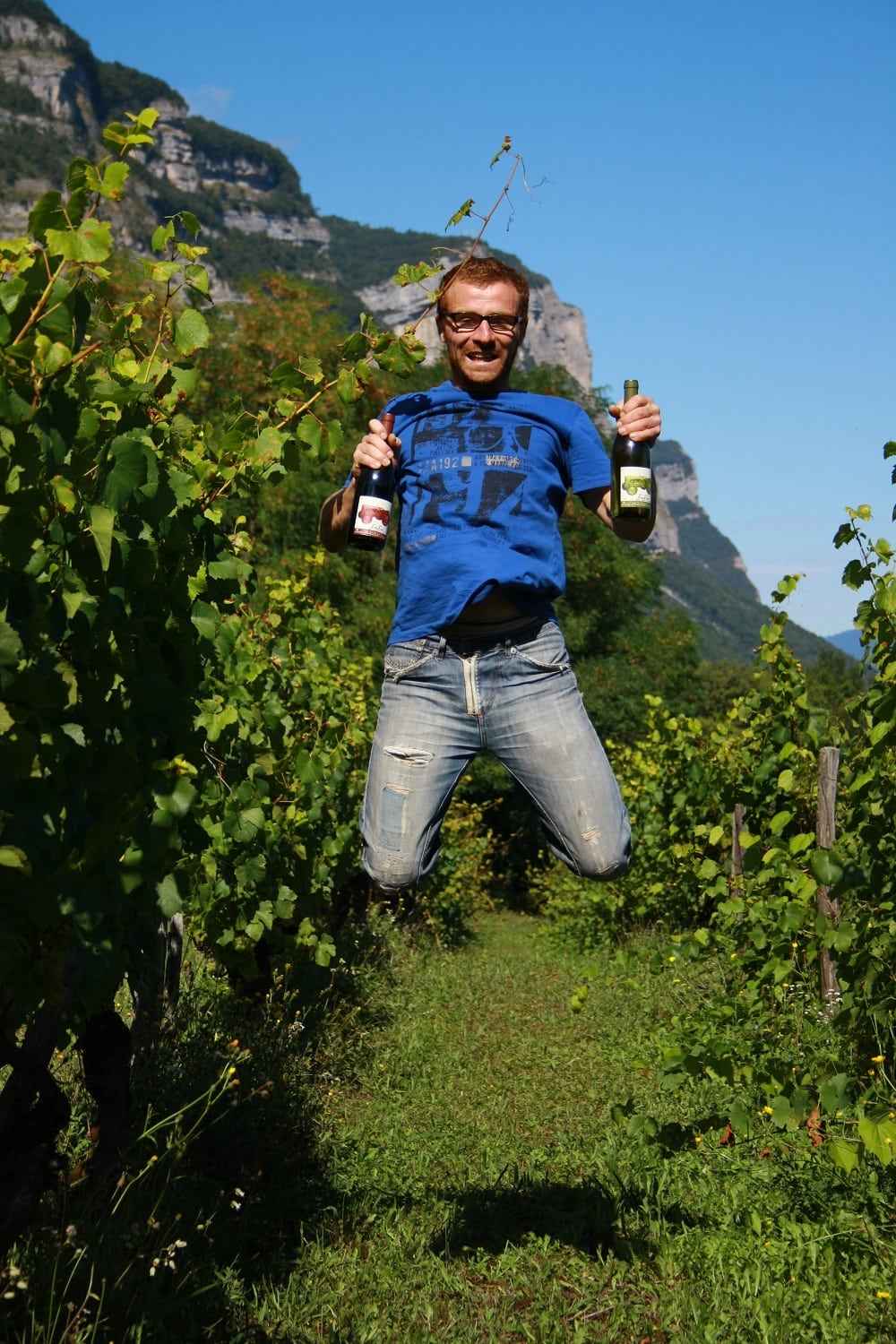 Thomas Finot dans ses vignes. Crédit BP/Confessions d'un naturiste.