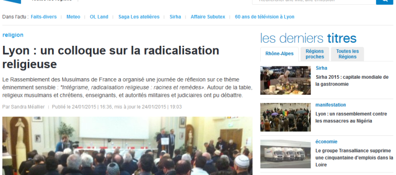 Colloque à Lyon sur l’intégrisme et la radicalisation religieuse