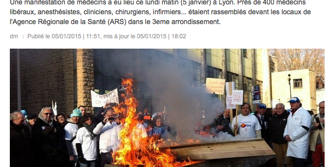 A Lyon, les médecins mettent en scène la mort de leur pratique
