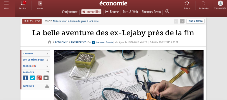 Future liquidation pour Les Atelières (ex-Lejaby) de Villeurbanne ?