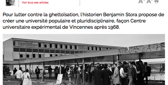 L’historien Benjamin Stora propose une université populaire à Lyon