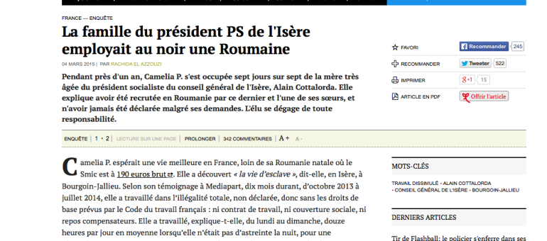 Le président du conseil général de l’Isère accusé d’esclavage moderne par Mediapart
