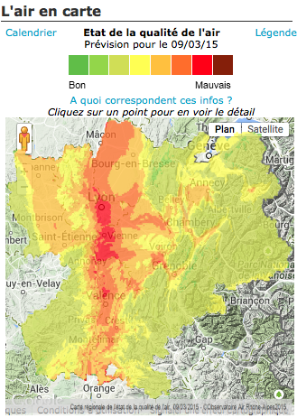 La pollution sévit encore à Lyon jusque dans le Nord Isère
