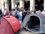 Rassemblement de "Jamais sans toit" devant l'hôtel de ville de Lyon le 12 mai. ©LB/Rue89Lyon