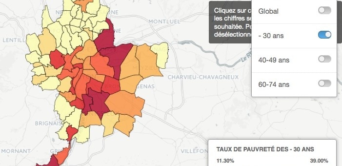 Dans la métropole de Lyon plus on est jeune, plus on est pauvre