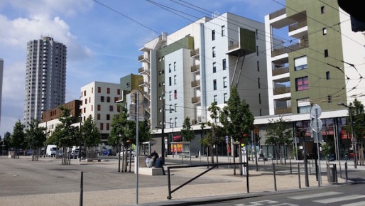 Le centre de la Duchère, la troisième colline de Lyon. ©LB/Rue89Lyon