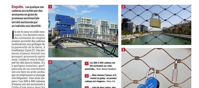 Les cadenas d’amour de Confluence décrochés