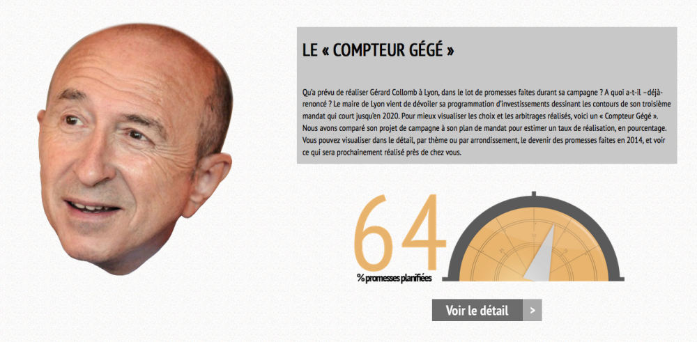 [Appli] Gérard Collomb va-t-il tenir ses promesses ? Le « Compteur Gégé » vous dit tout