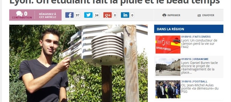 A Lyon, un étudiant crée son propre site de prévisions météo