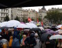 parapluies pour l'accueil des réfugiés. ©LB/Rue89Lyon