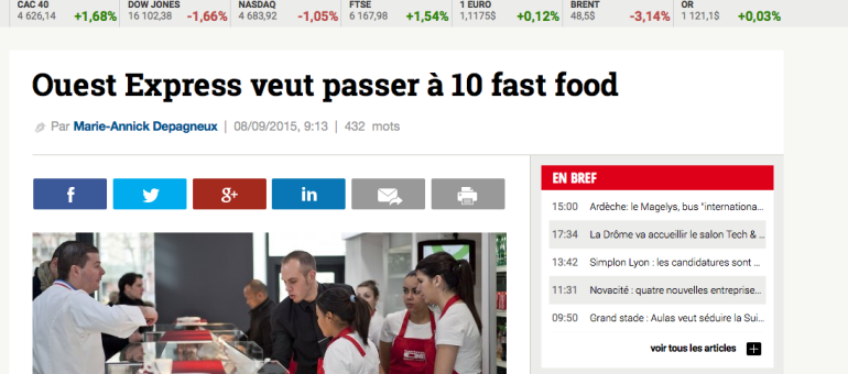 La branche fast-food de l’empire Bocuse veut s’étendre en France