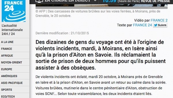 Gens du voyage : saccages et mutinerie en Isère et en Savoie