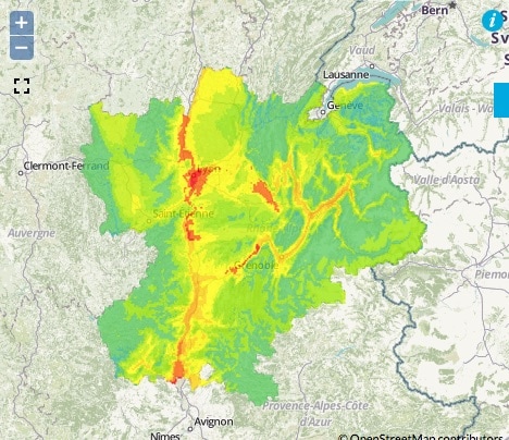 Qualité de l'air en Rhône-Alpes pour le 17 novembre. Capture d'écran d'Air Rhône-Alpes.