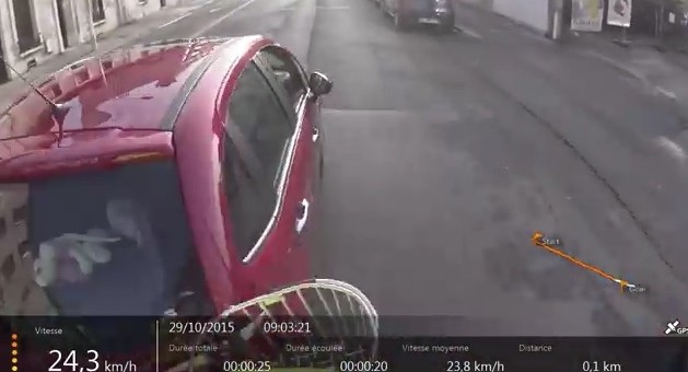 A Lyon, un chauffard percute un vélo et se retrouve sur YouTube