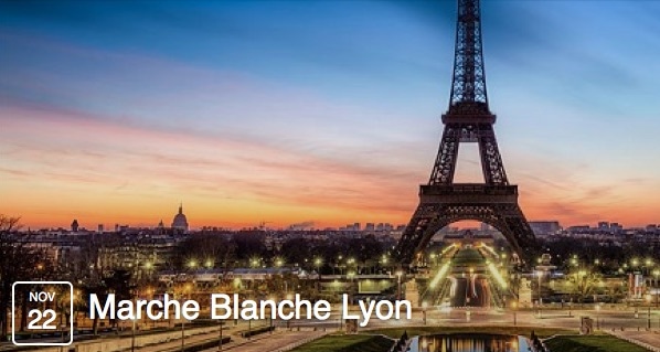 Capture d'écran de l'événement Facebook Marche blanche du 22 novembre en hommage aux victimes des attentats du 22 novembre.