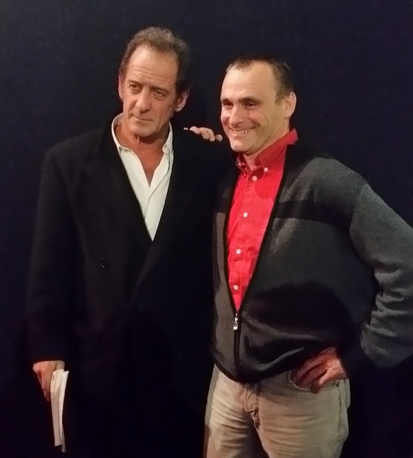 A Lyon, c'était la seule avant-première du film Les Chevaliers blancs en présence de Vincent Lindon. Après l'intervention de Jean-Pierre Veyrenche, Vincent Lindon lui a demandé de venir le rejoindre au bas de la salle. ©DR