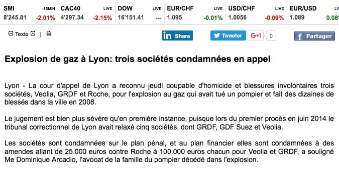 Explosion du cours Lafayette à Lyon : trois sociétés condamnées en appel