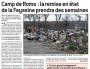 La presse locale et les rats dans les bidonvilles de Roms