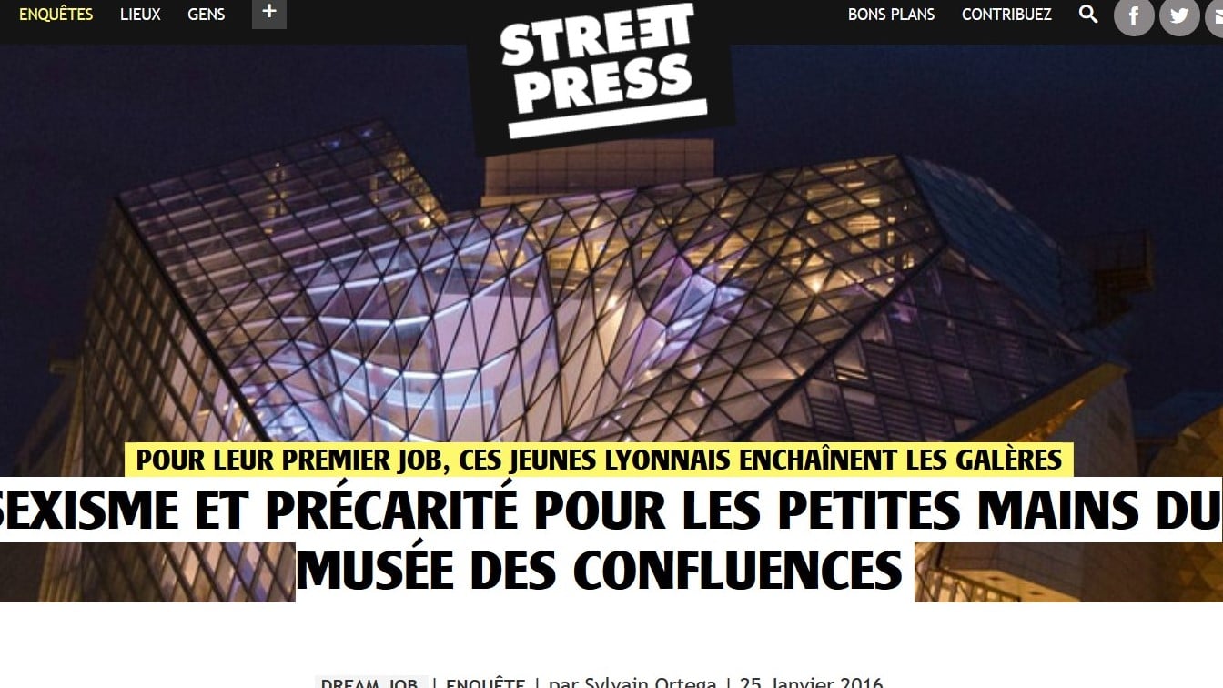 « Sexisme et précarité » au musée des Confluences, un article qui refroidit la direction